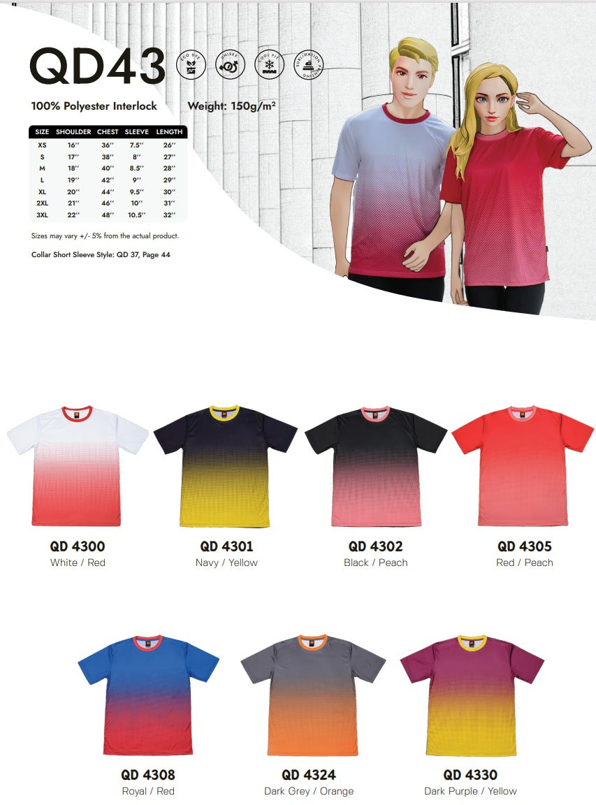 Dri-fit Short Sleeve Round Neck (QD43)